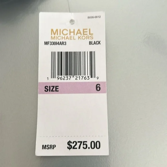NWT MICHAELMichael Kors Stripe Straight Leg Pant Black & Cream Size 6